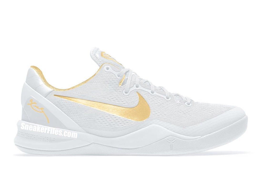 TheSiteSupply Images Nike Kobe 8 Protro White Metallic Gold F V6325 100 2024