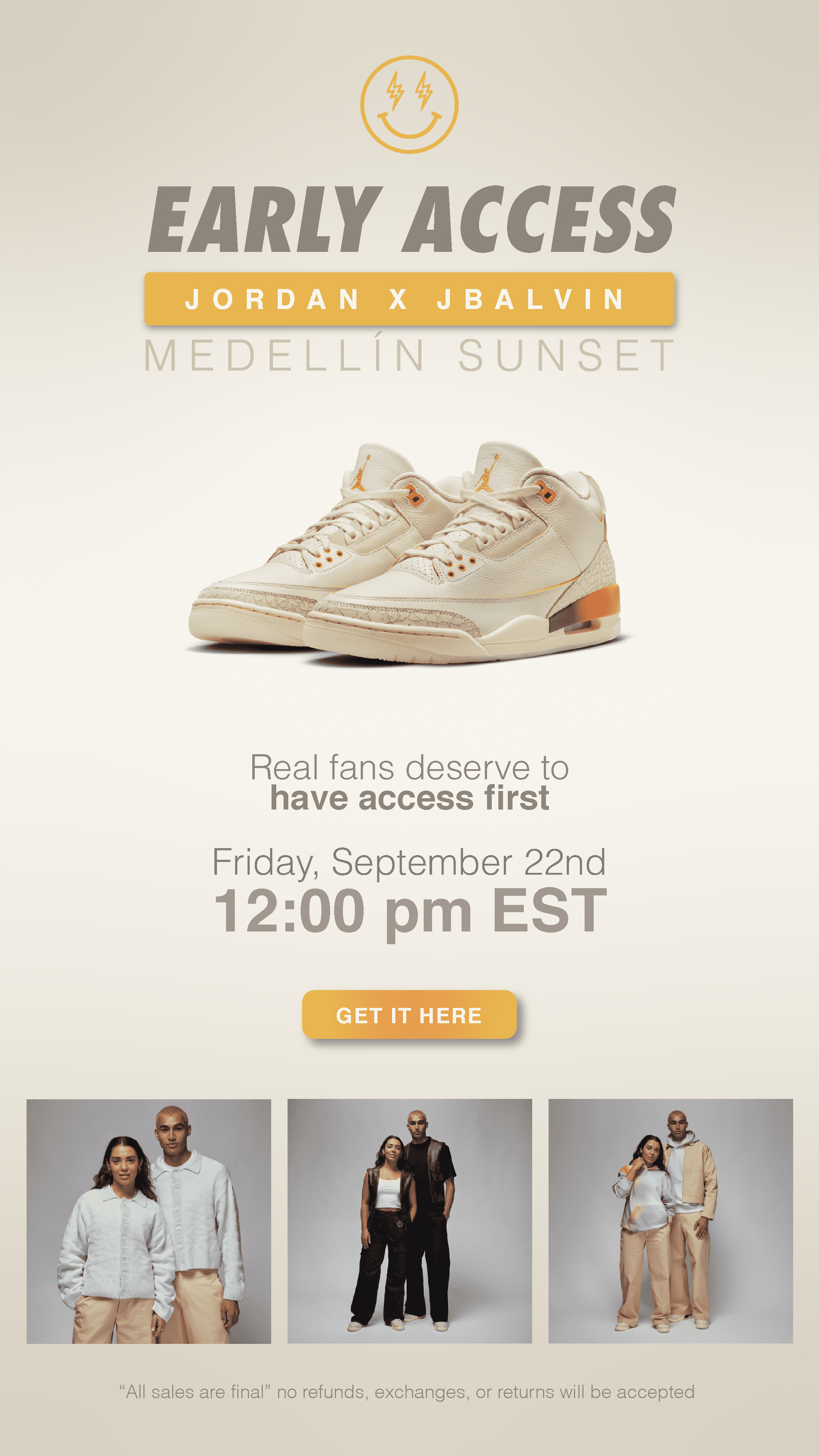 Air Jordan 3 x J Balvin 'Sunset' early access