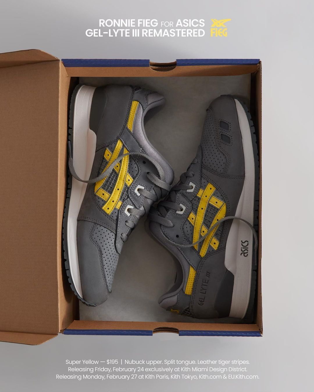 Kith Ronnie Fieg for ASICS GEL-LYTE III Remastered - Super Yellow