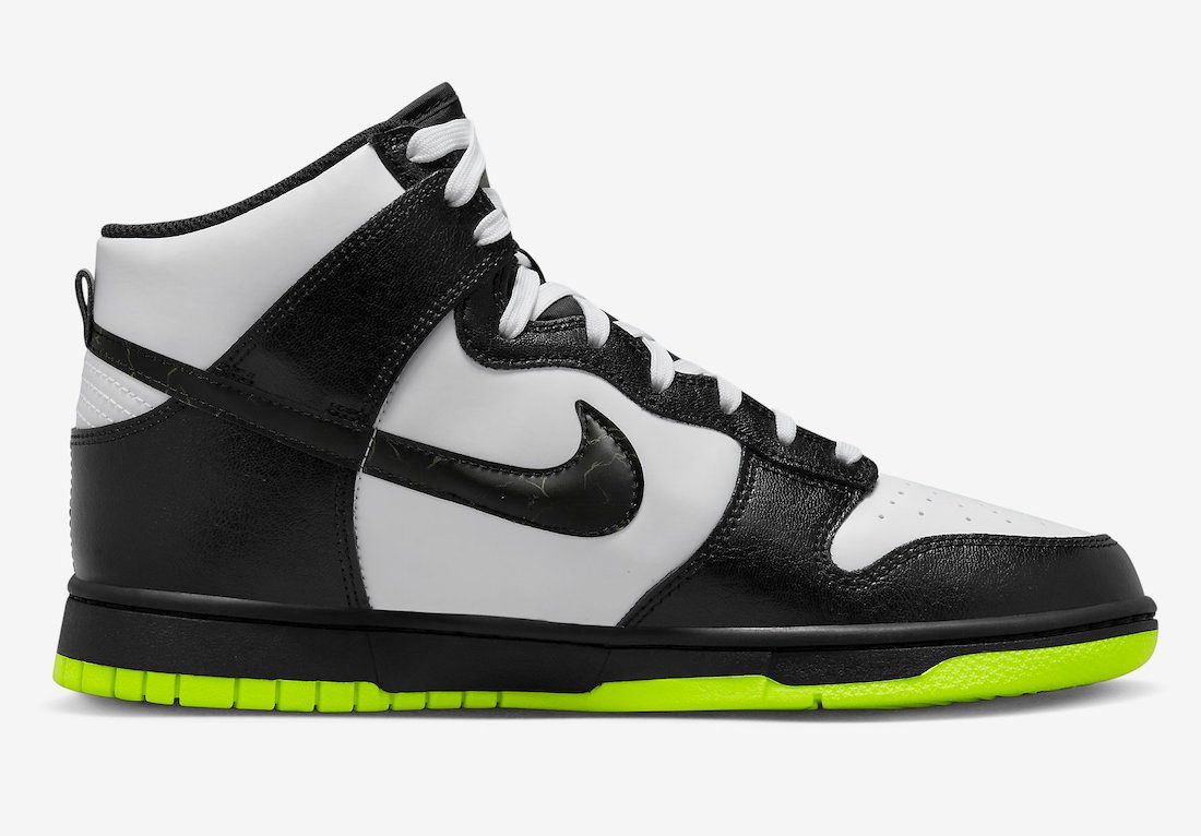 Nike Dunk High Electric White Black Volt