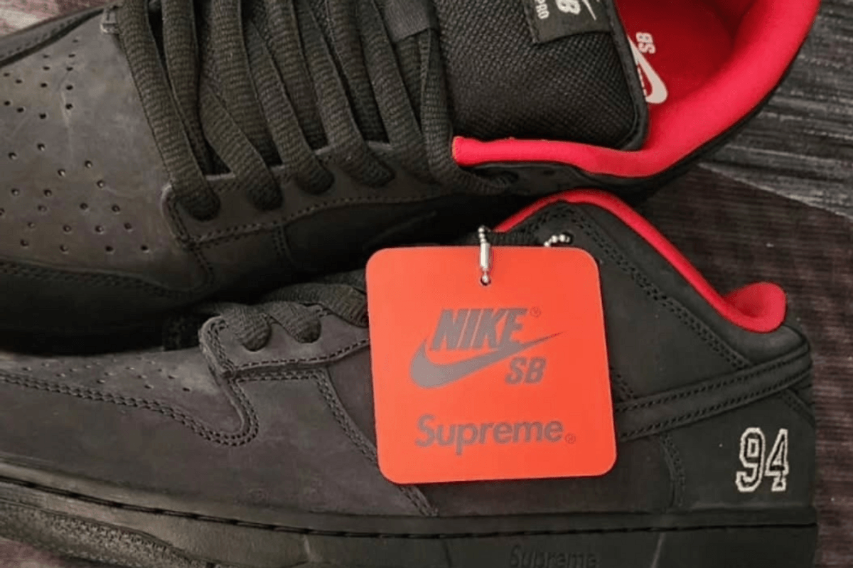 The Supreme x Nike SB Dunk Low “Black” Releases May 2025