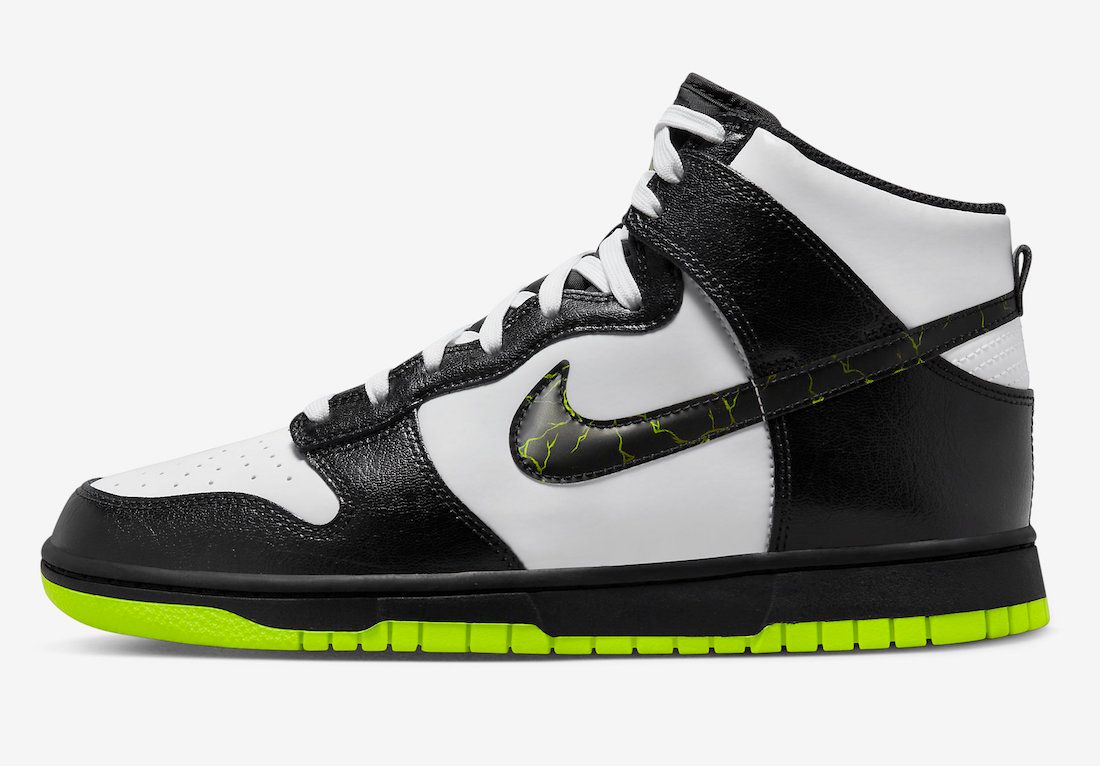 Nike Dunk High Electric White Black Volt