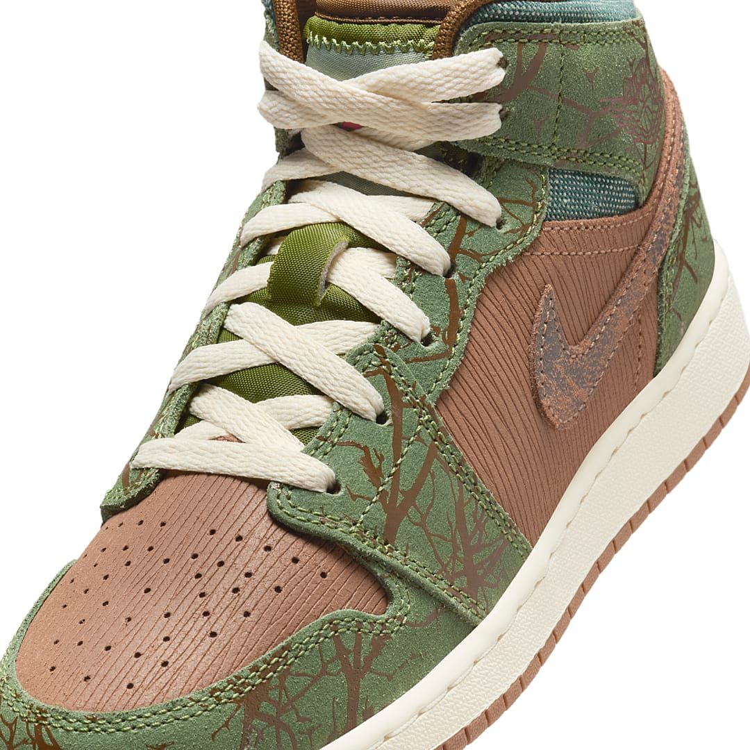 Air Jordan 1 Mid GS Treeline FQ8101-200 Release Info