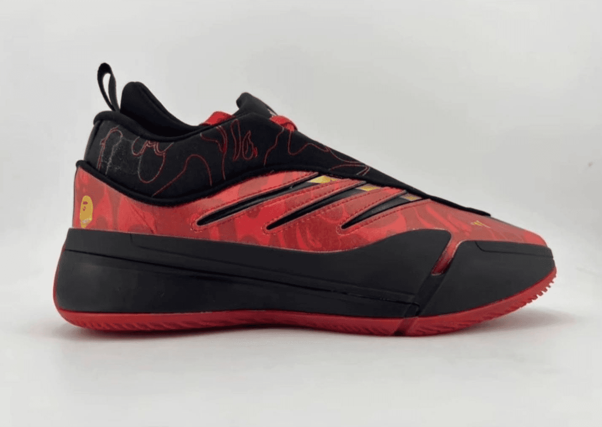 The BAPE x Adidas Dame 9 "Red/Black" Arrives August 2024