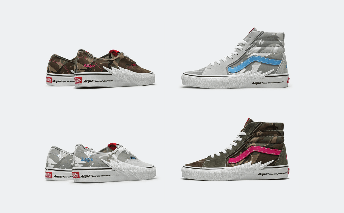 AAPE by Bape and Vans Release Camo Inspired Designs