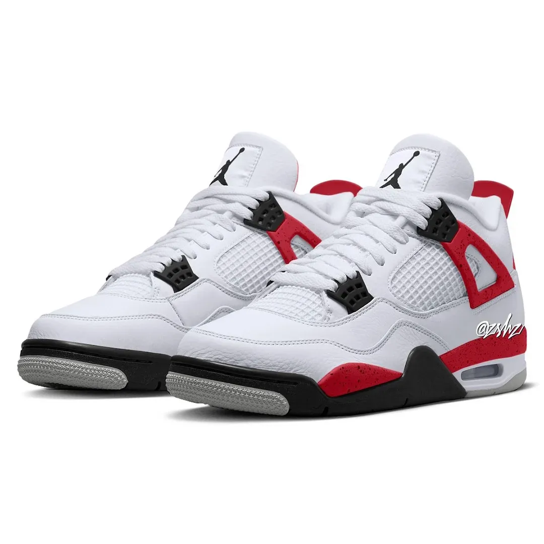 First Look At The New Air Jordan 4 Red Cement - TheSiteSupply