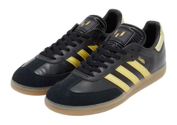 Lionel Messi x adidas Samba Black gold IH8159 Release Info