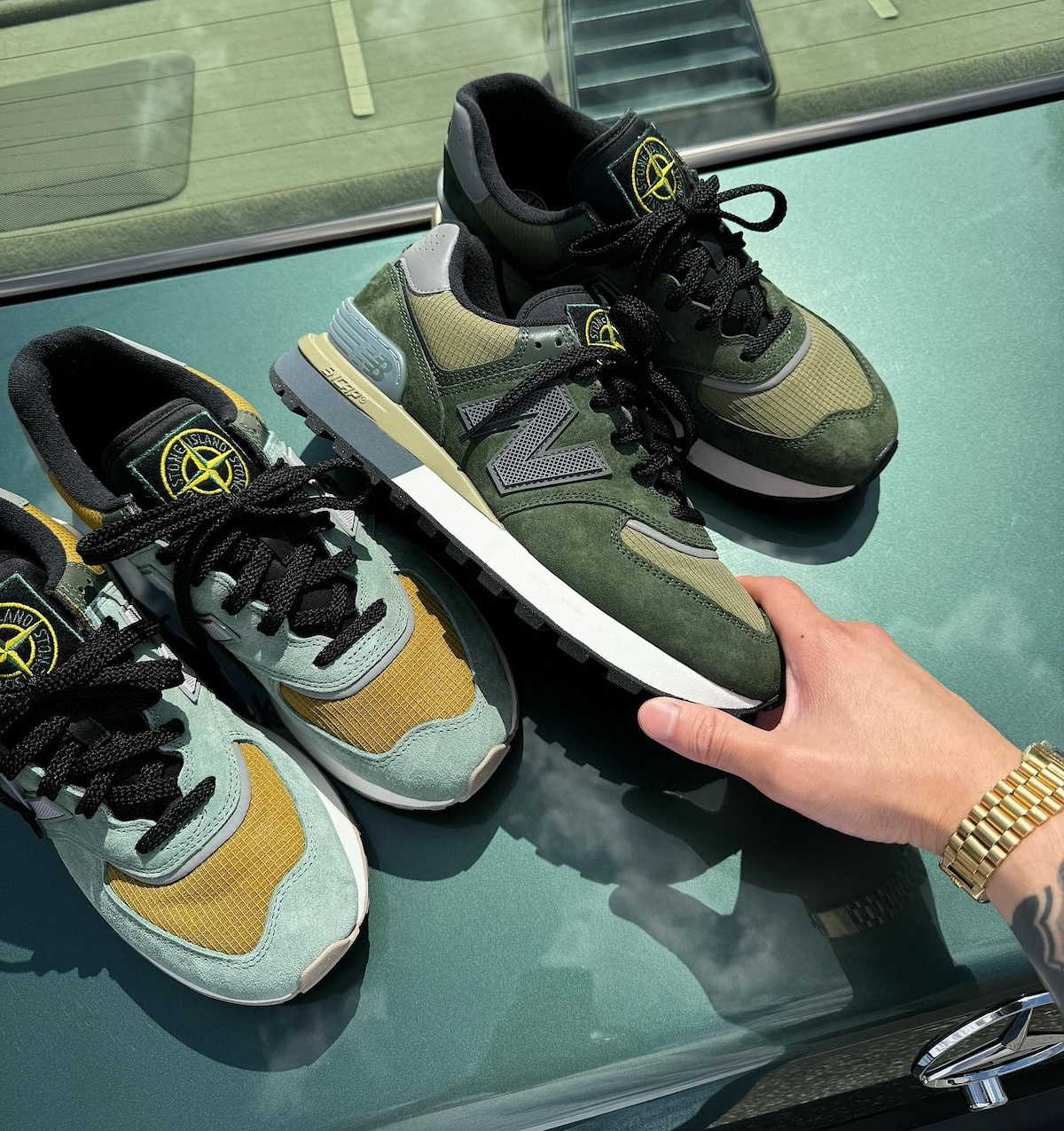 Stone Island x New Balance 574 Legacy Pack U574LGTN U574LGIL Release Info