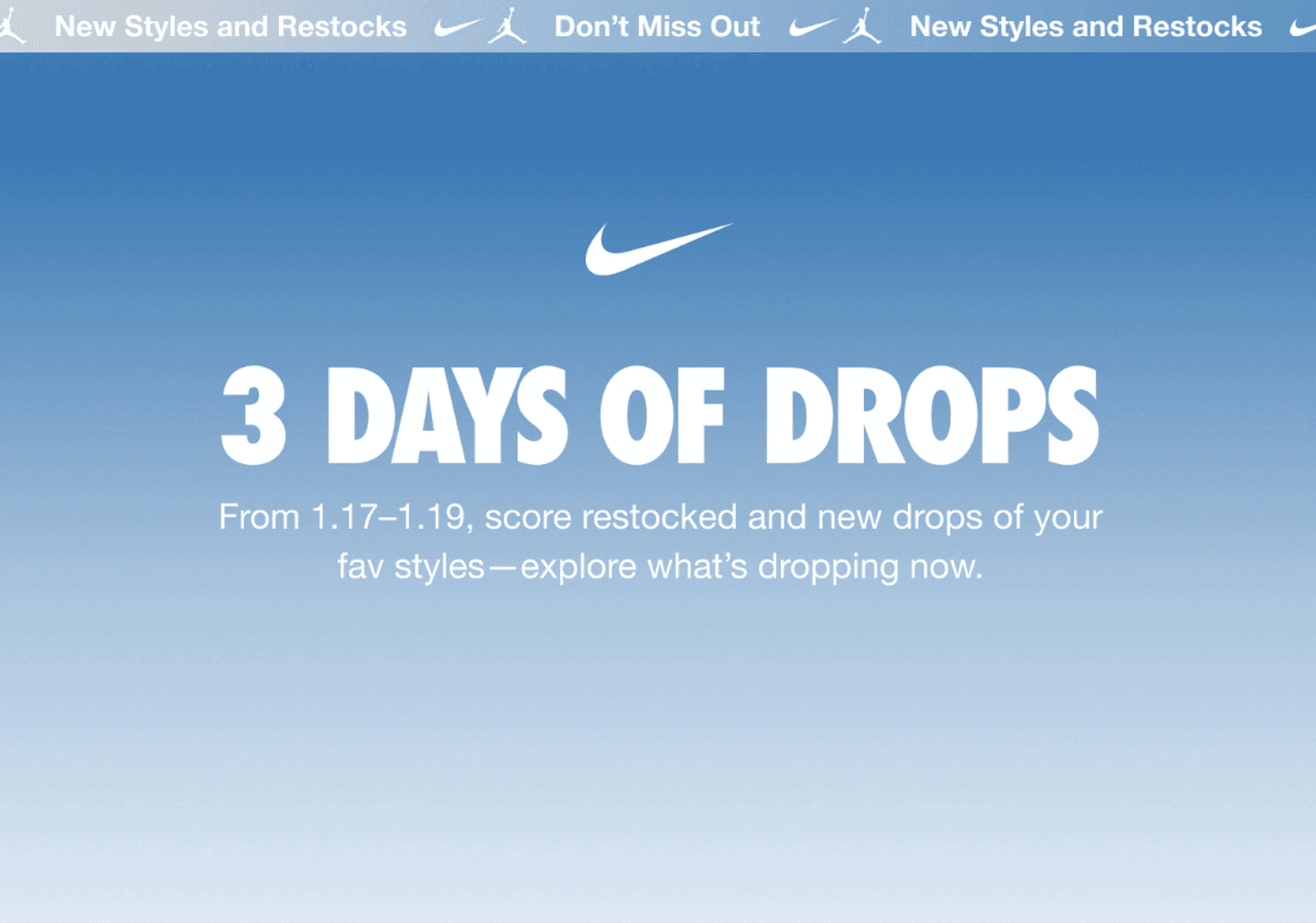 Nike SNKRS 3 Days Of Drops TheSiteSupply