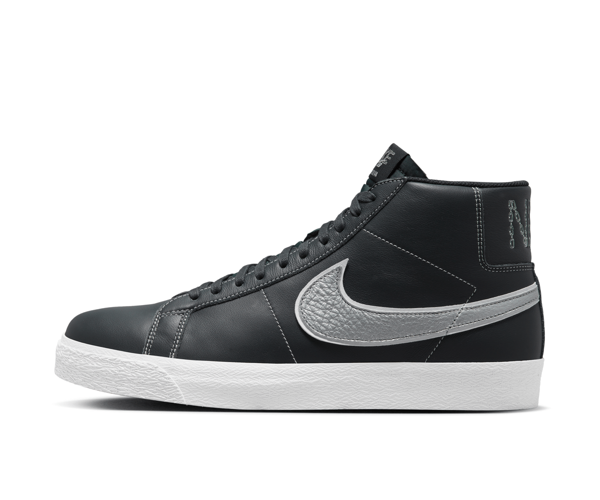 Nike SB Zoom Blazer Mid Mason Silva Dark Obsidian Metallic Silver