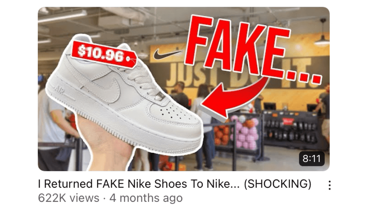 YouTuber Is Sued By Nike For Promoting Counterfeit Sneakers
