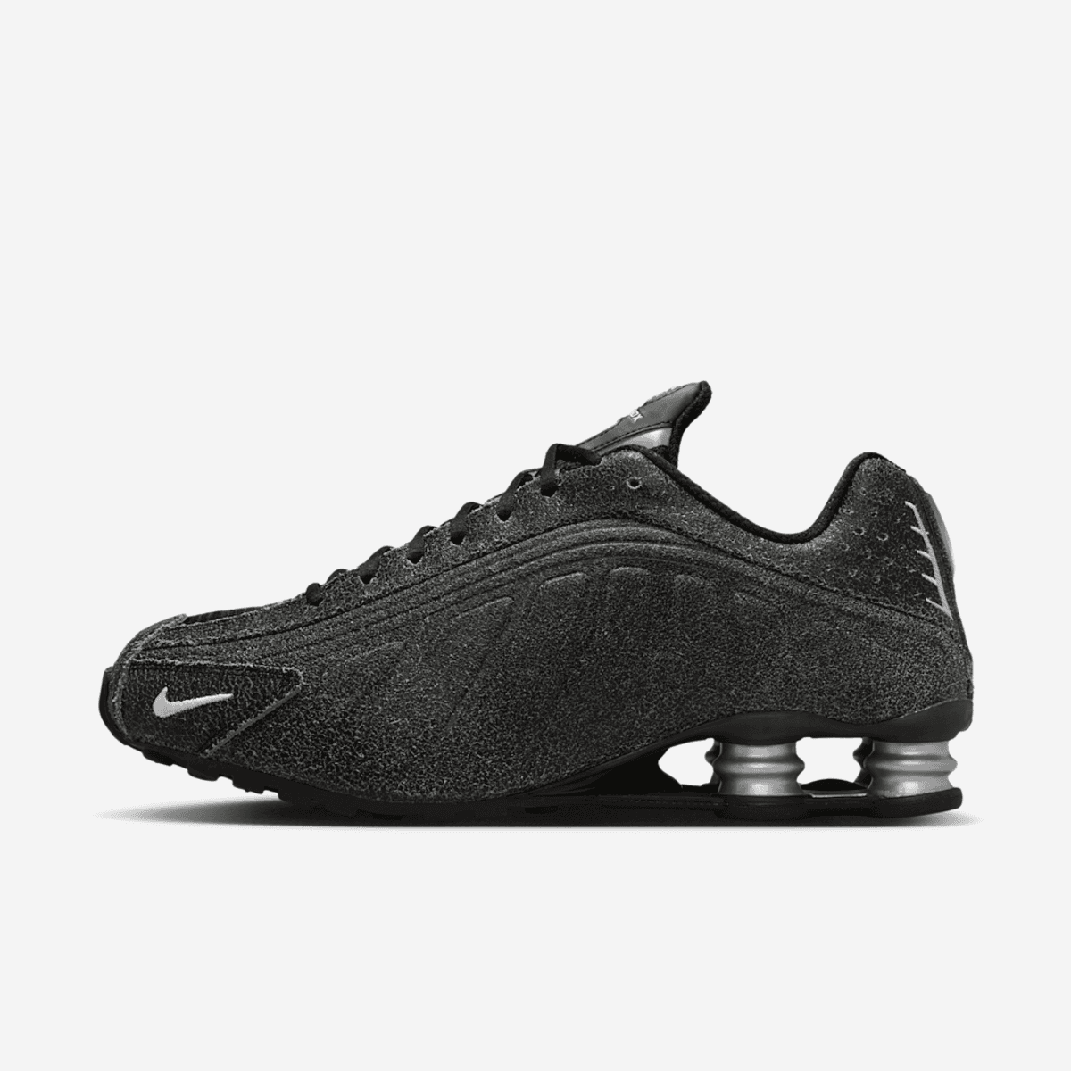 Image of Nike Shox R4 Black Distressed Leather
