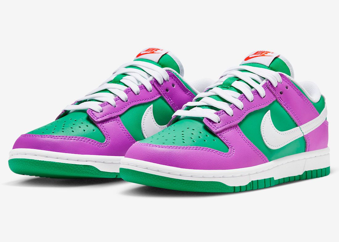 Nike Dunk Low Stadium Green White Fuchsia