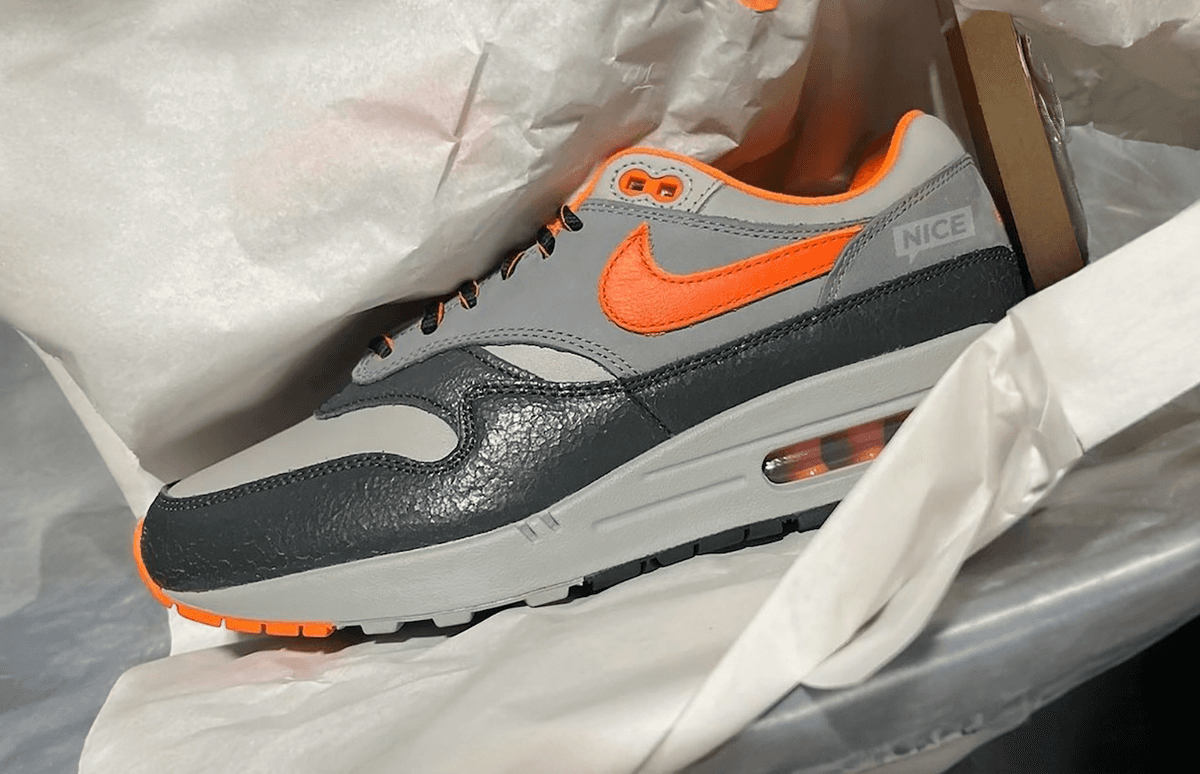 First Look At The Upcoming HUF x Nike Air Max 1 “Brilliant Orange”