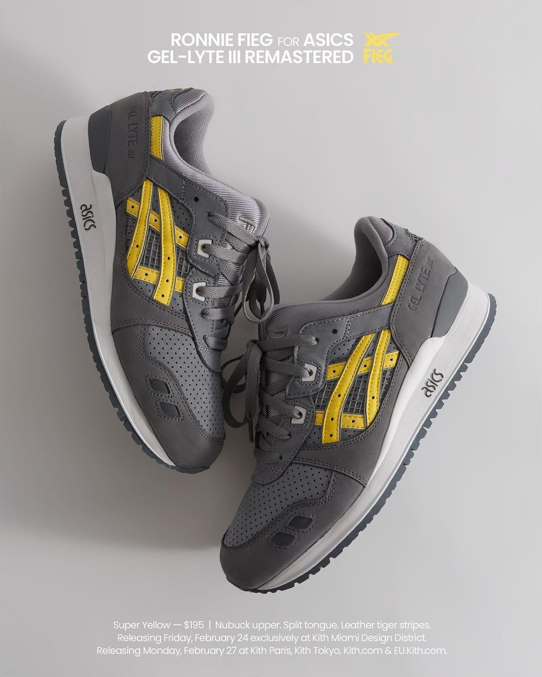 Kith Ronnie Fieg for ASICS GEL-LYTE III Remastered - Super Yellow