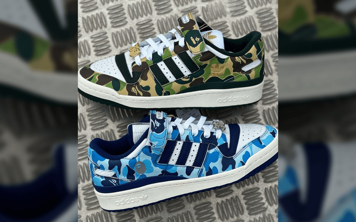 The Adidas x Bape 30th Anniversary Campus 80’s Collection Keeps Moving With New Leaks