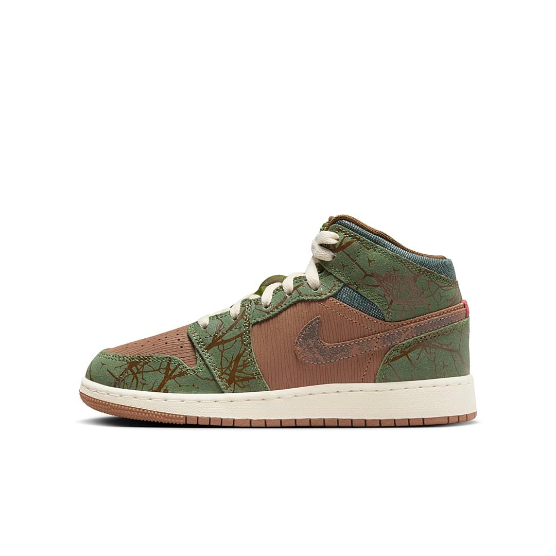 Air Jordan 1 Mid GS Treeline FQ8101-200 Release Info