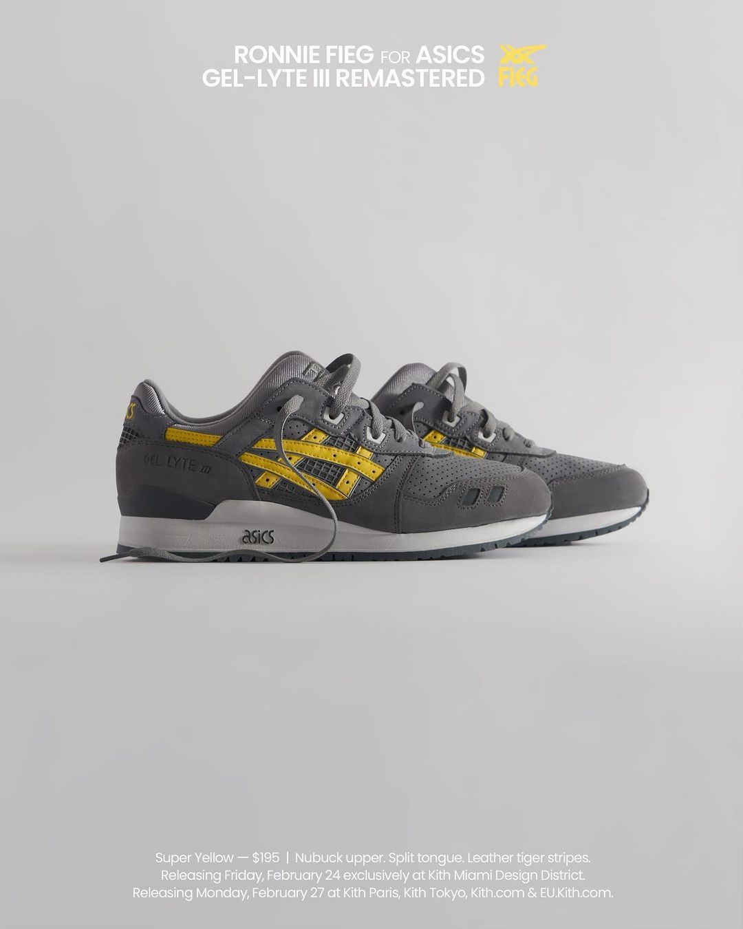 Kith Ronnie Fieg for ASICS GEL-LYTE III Remastered - Super Yellow