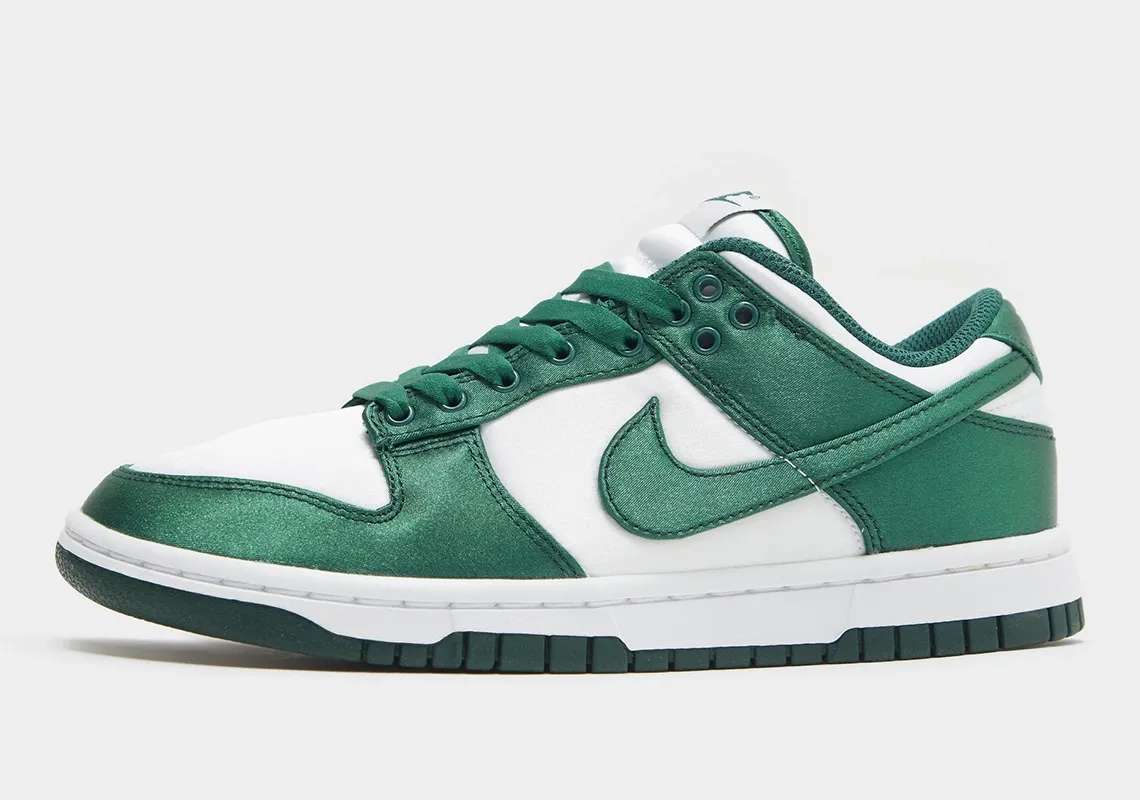 Nike Dunk Low Satin Green White 1