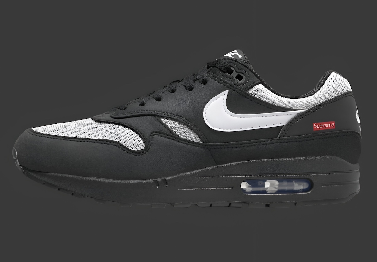 Supreme x Nike Air Max 1 ’87 “Black/White” HF8813-001 release Info