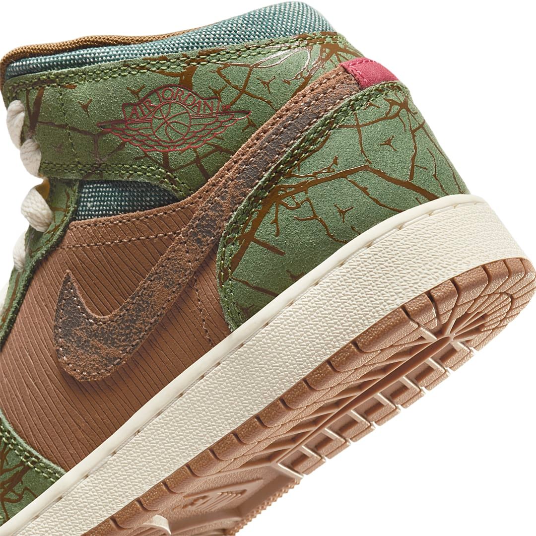 Air Jordan 1 Mid GS Treeline FQ8101-200 Release Info