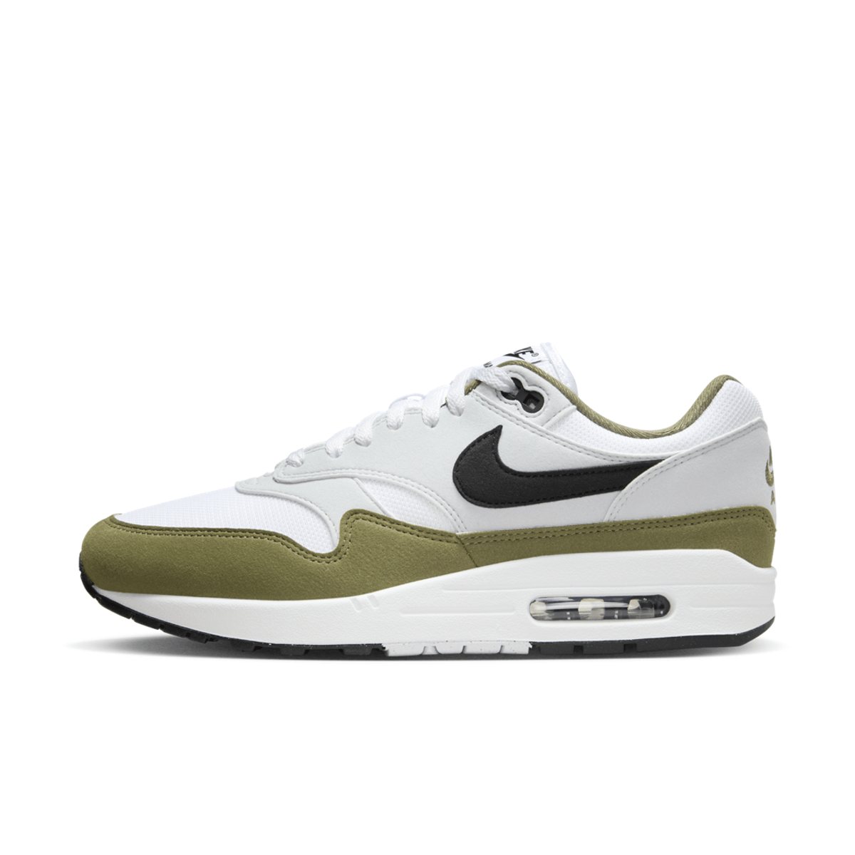 Nike Air Max 1 White Black Medium Olive