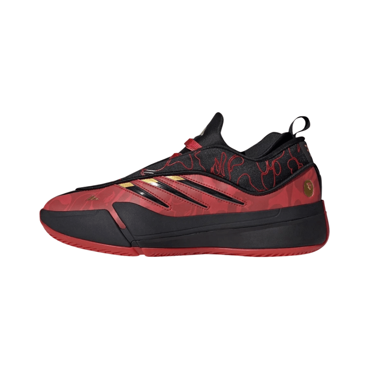 BAPE x adidas Dame 9 Better Scarlet