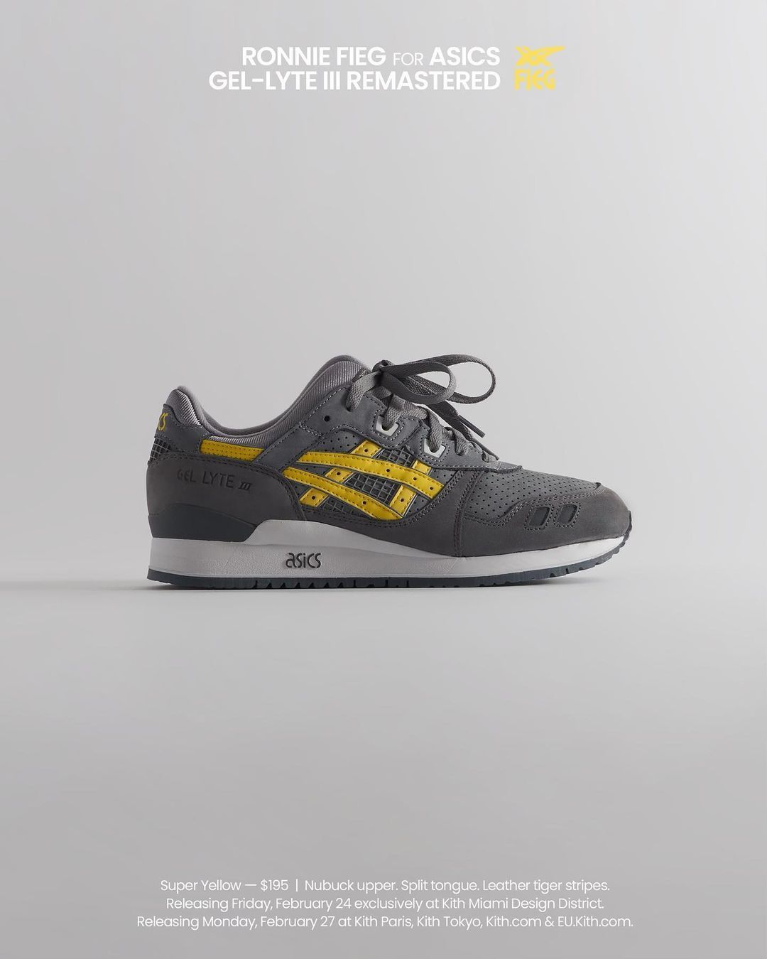 Ronnie Fieg x ASICS GEL-LYTE III Remastered Super Yellow