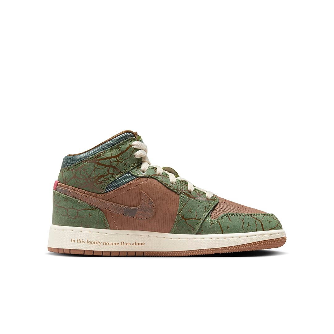 Air Jordan 1 Mid GS Treeline FQ8101-200 Release Info
