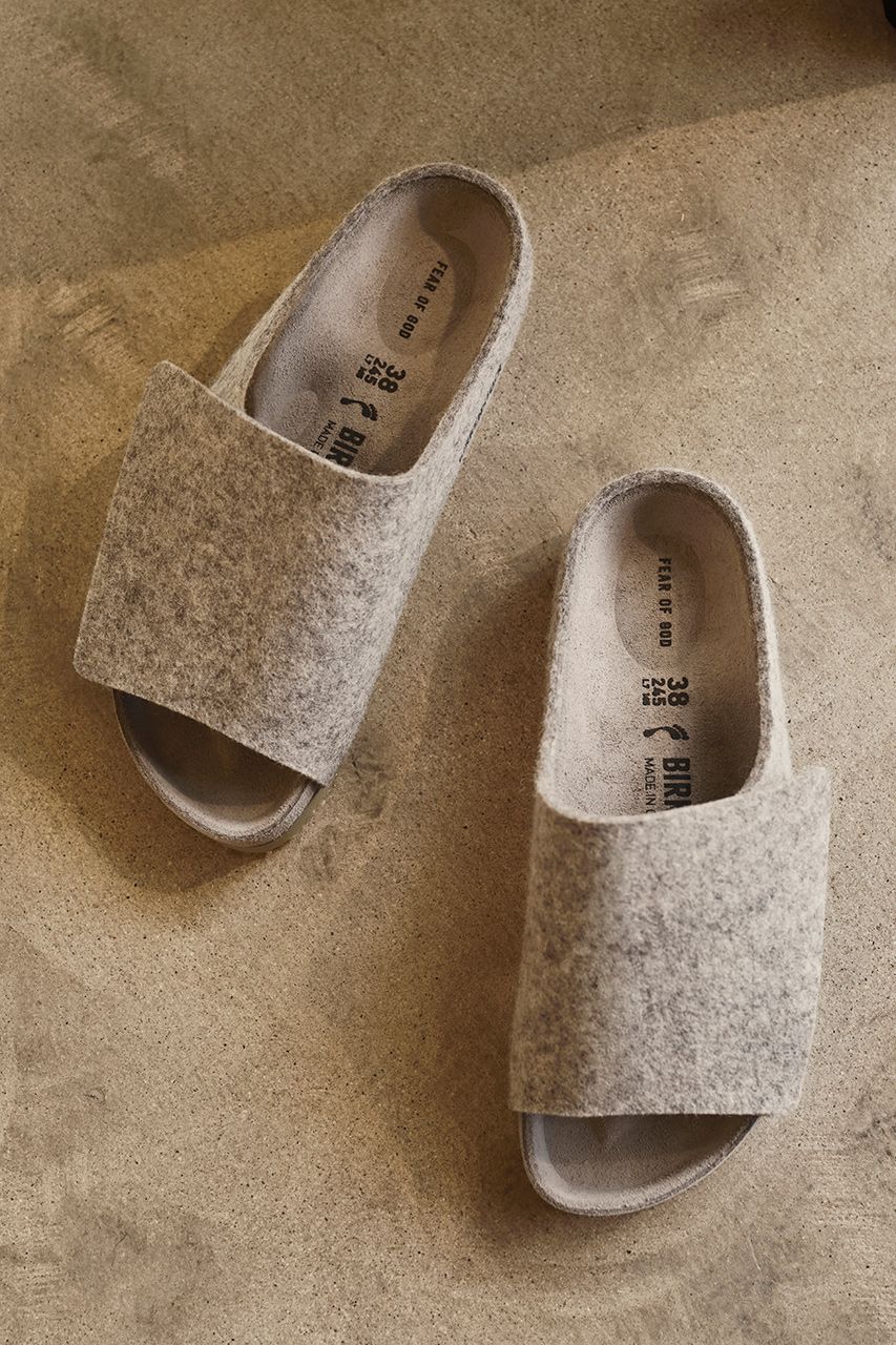 Fear of God Birkenstock Los Feliz Wool Cement Ash Melange Release Date 01