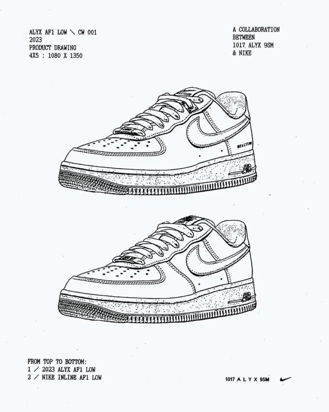 MMW Alyx Nike Air Force 1 Low Pack Release Info