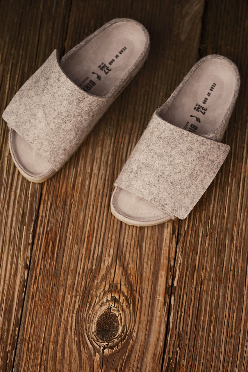 Fear of God Birkenstock Los Feliz Wool Cement Ash Melange Release Date 04