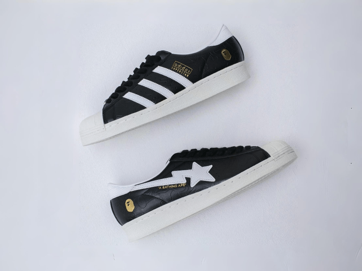 The BAPE x Atmos x Adidas Superstar Vintage Releases Exclusive in Japan in May 2025