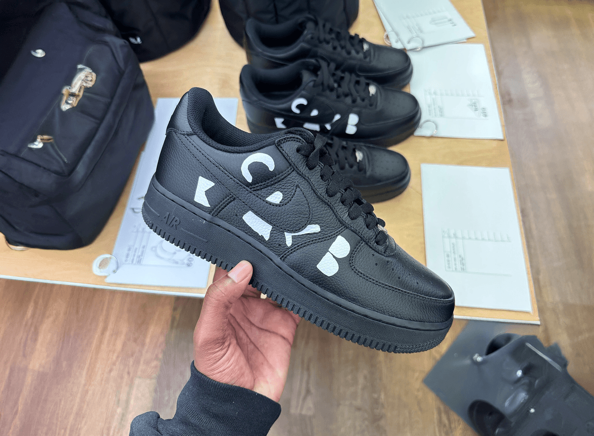 First Look At The Comme des Garçons x Nike Air Force 1 Low "Black"