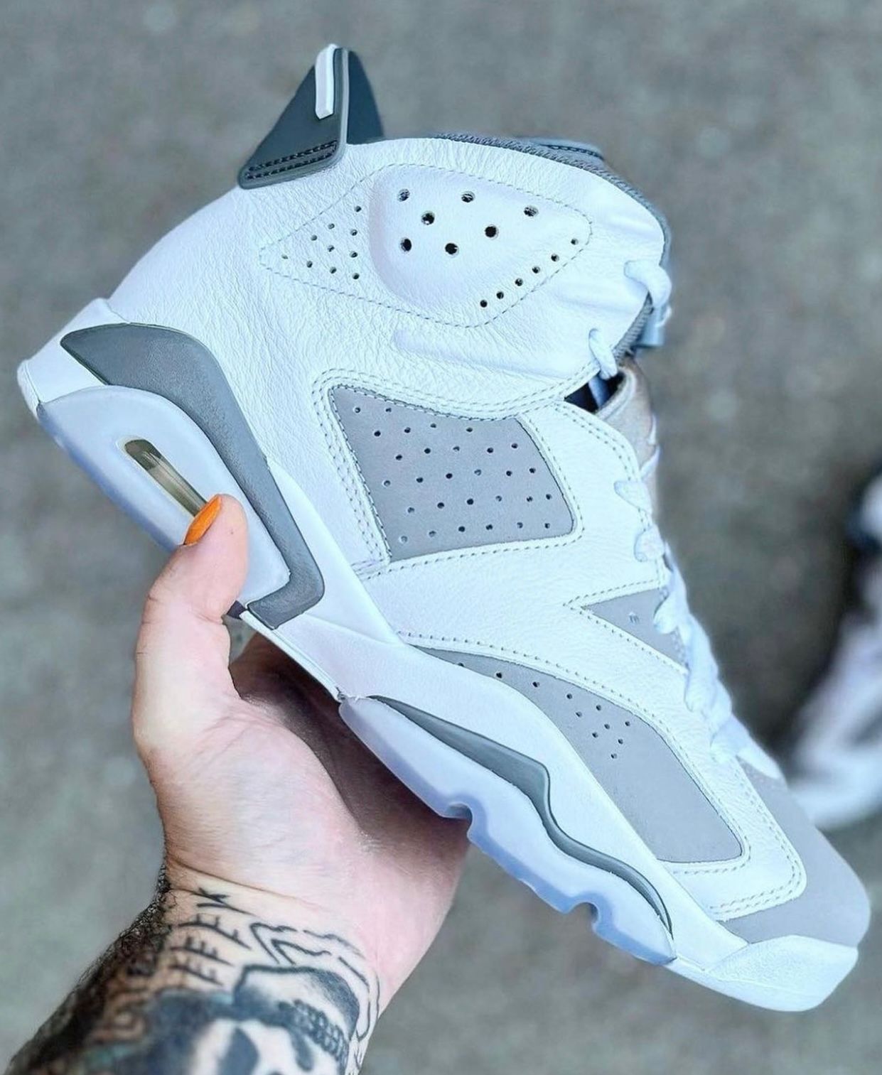 Air Jordan 6 Cool Grey C T8529 100 Release Date in Hand