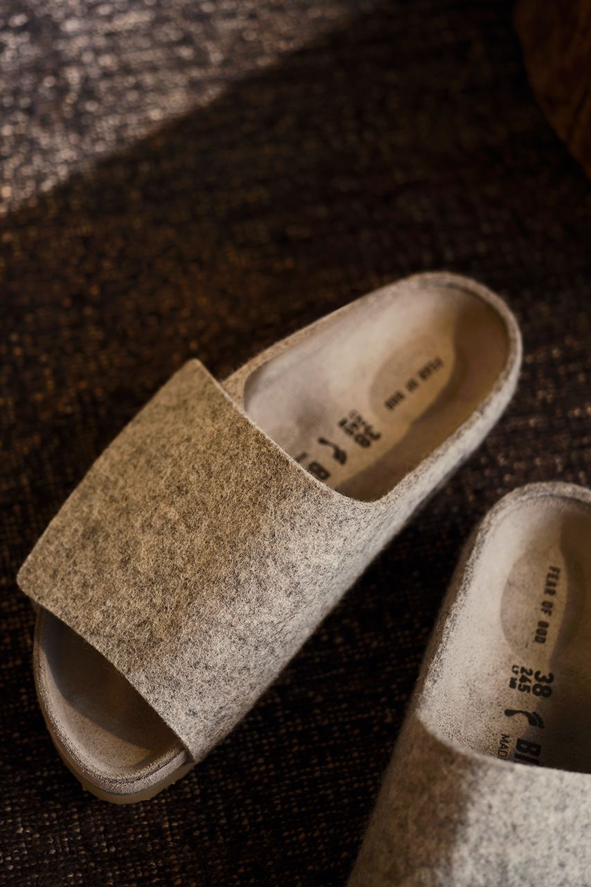 Fear of God Birkenstock Los Feliz Wool Cement Ash Melange Release Date 06