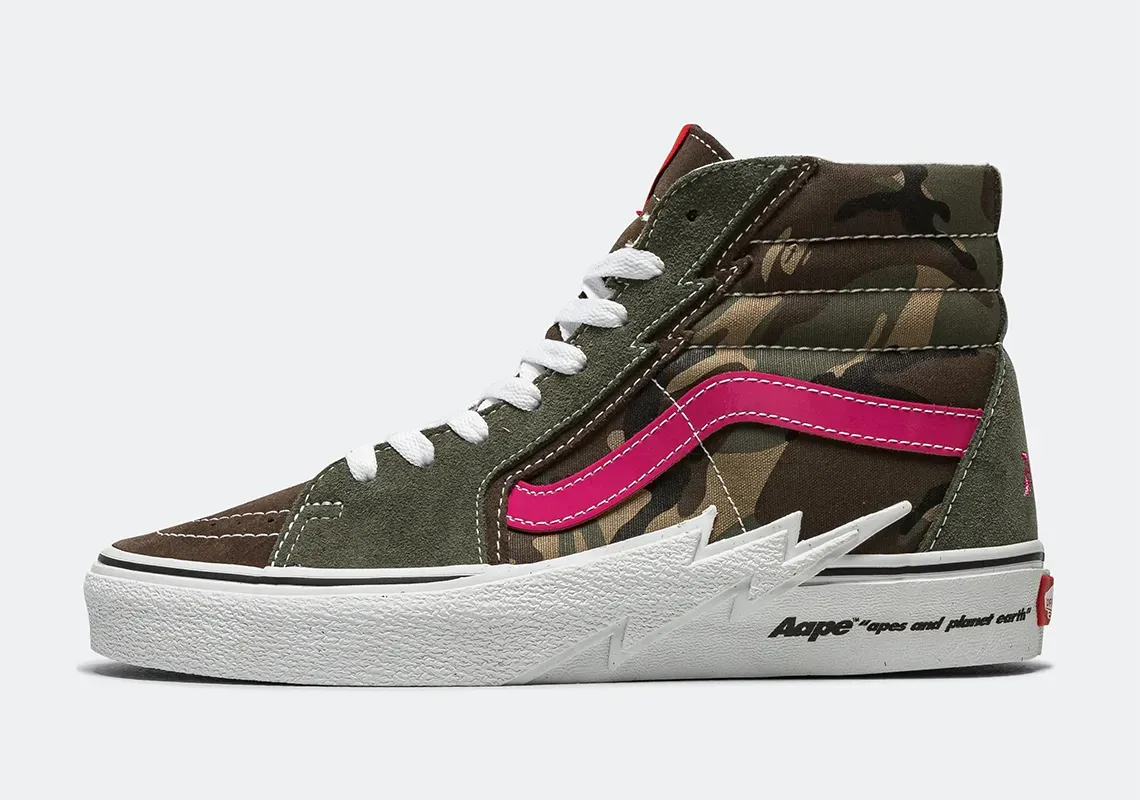 sitessupply.co Aape Vans Sk8 Hi Bolt Grey Camo Release Info