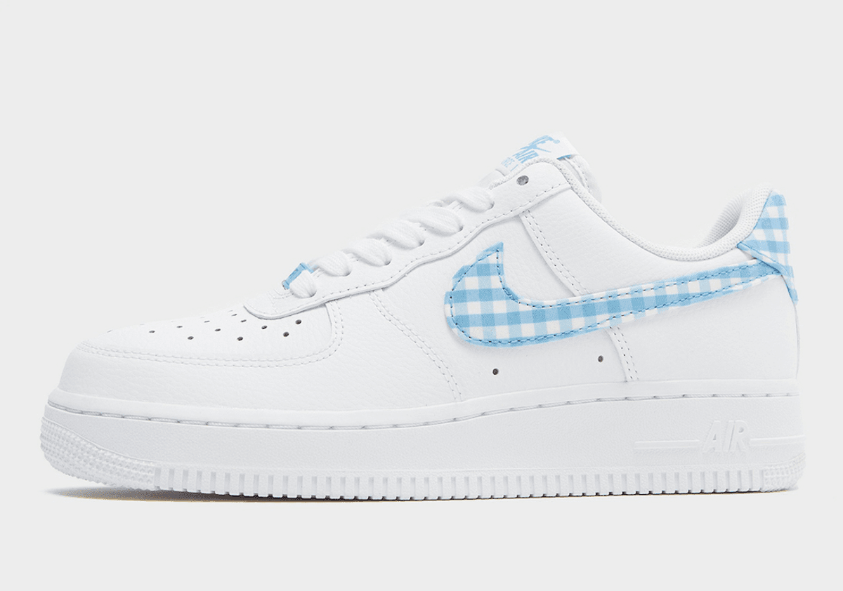 Plaid Takes Over The Nike Air force 1 Low Blue Gingham