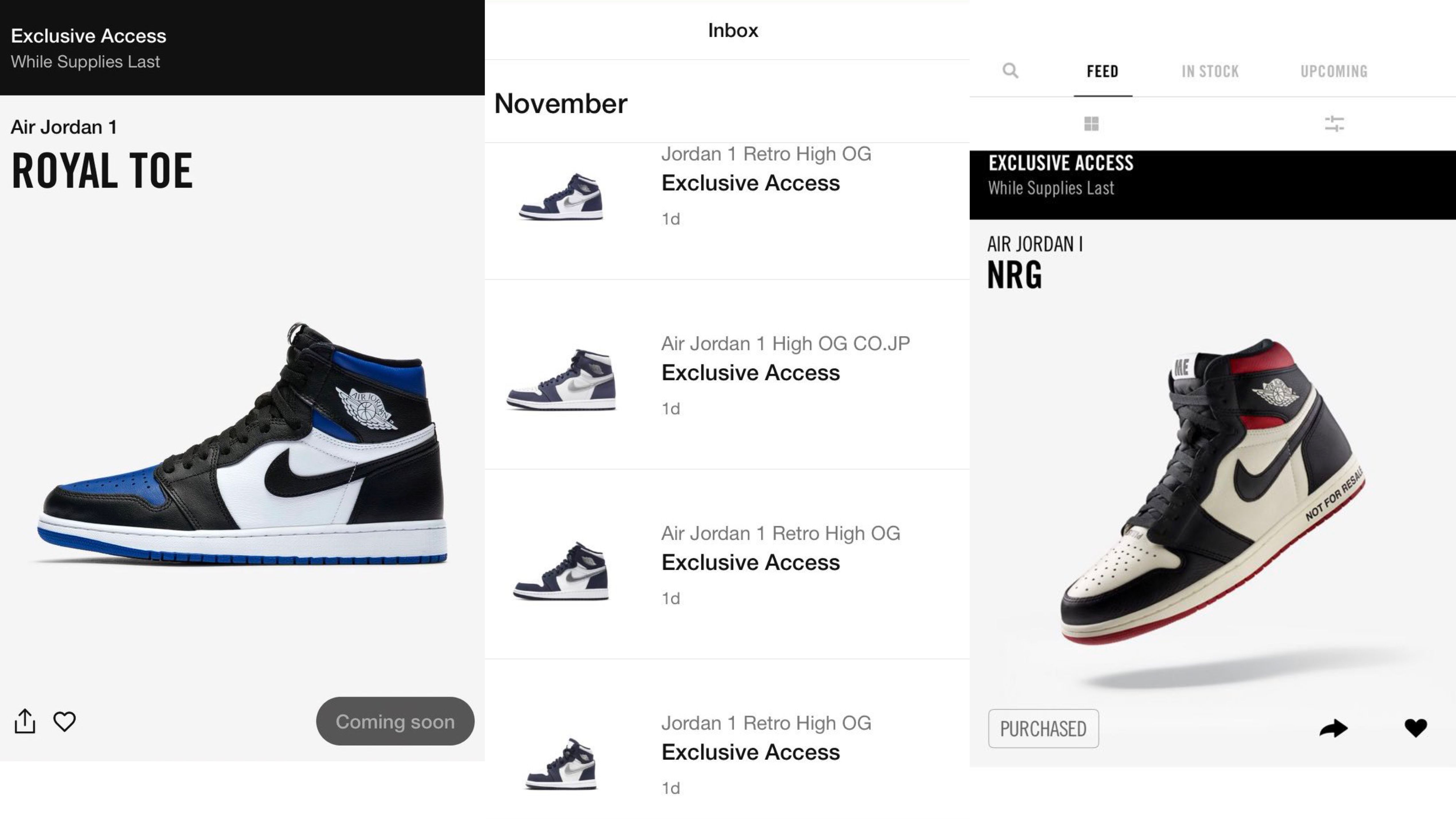 Exclusive access hotsell nike snkrs