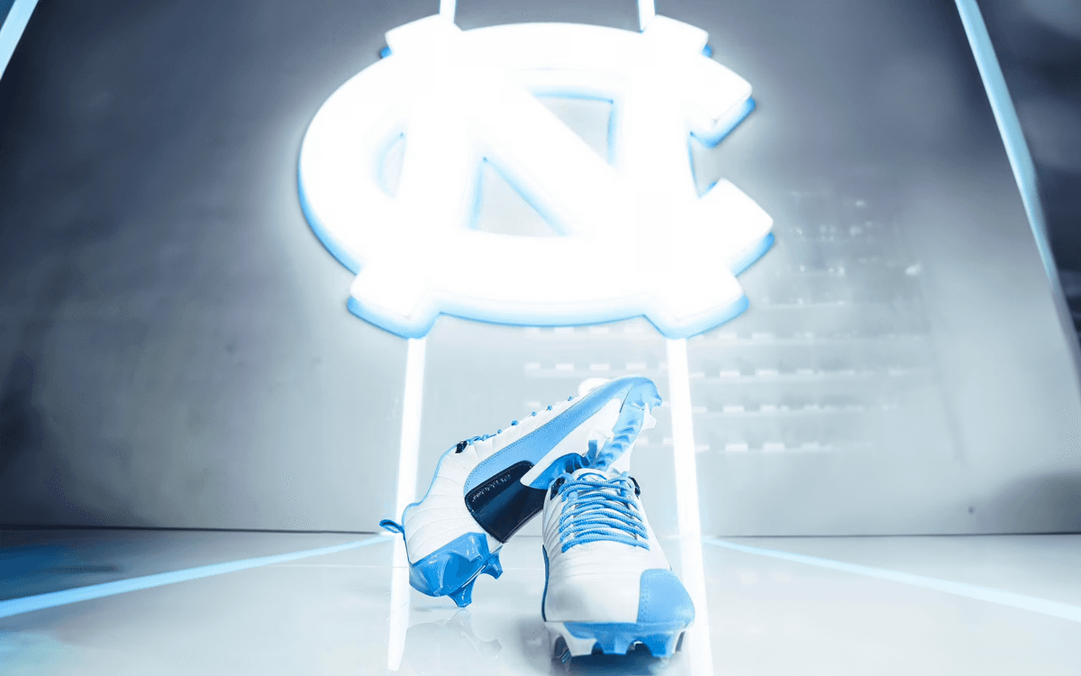 Check Out UNC Football's Latest Air Jordan 12 PE Cleat