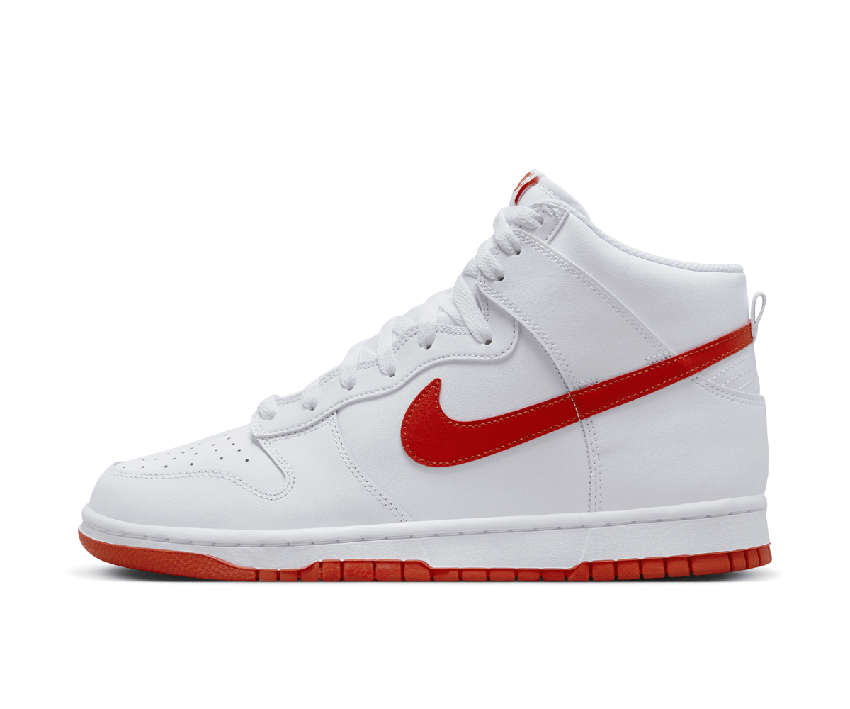 Nike Dunk High White Picante Red