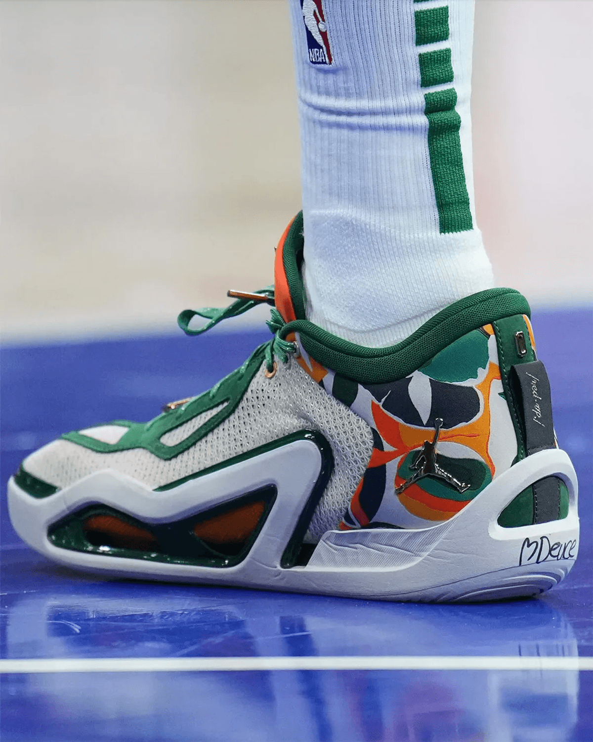 The Jordan Tatum 1 "Green & Orange" Is The Newest PE For The Celtics Star