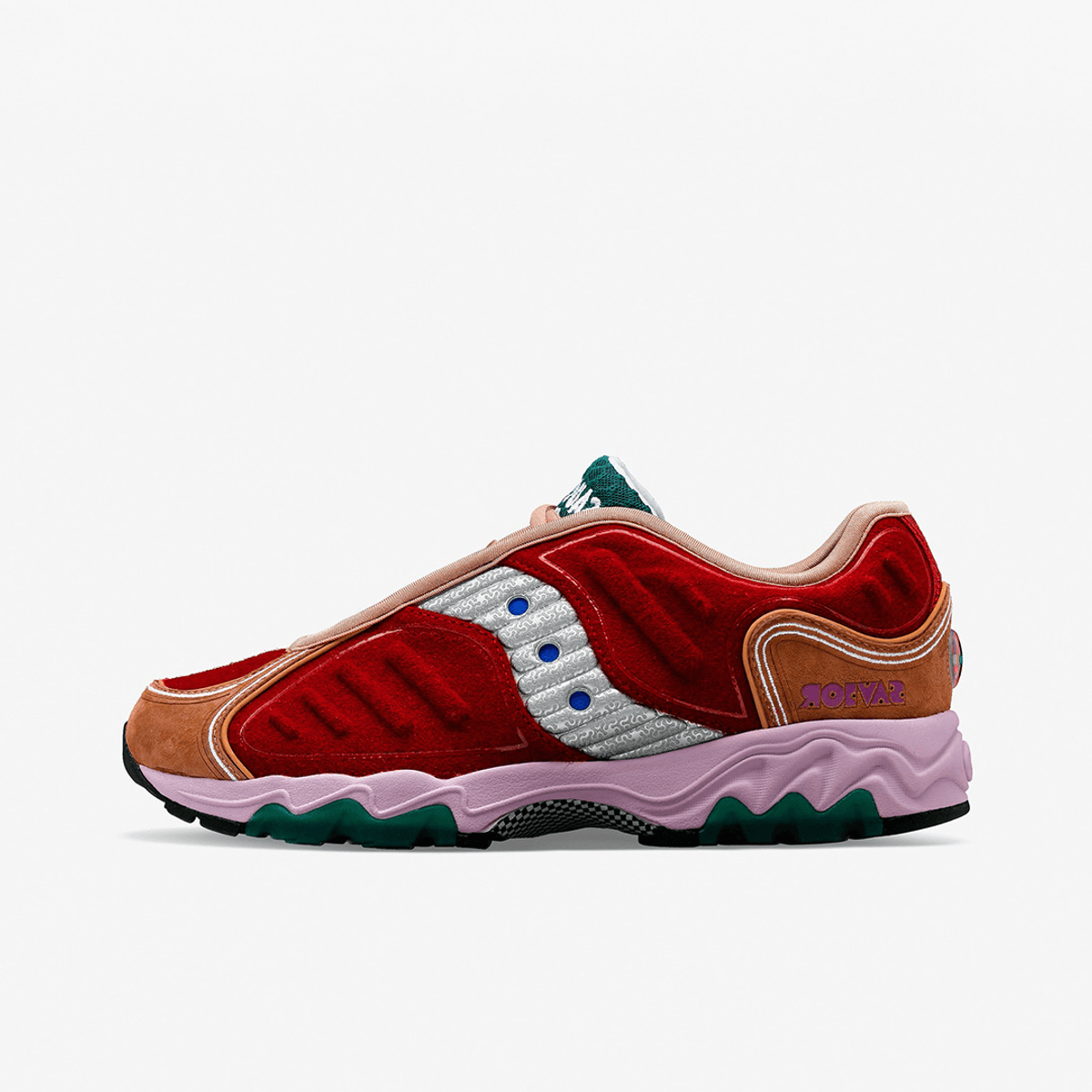 Jae Tips x Saucony Matrix Burgundy