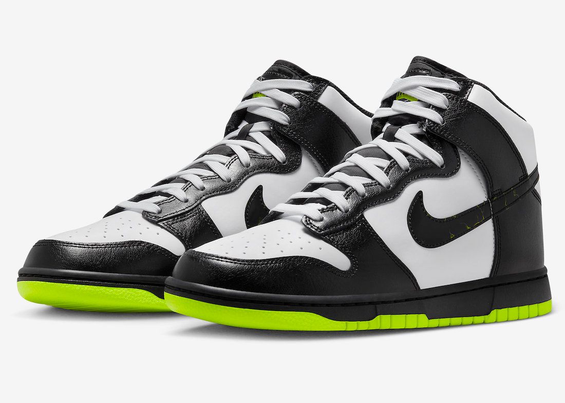 Nike Dunk High Electric White Black Volt