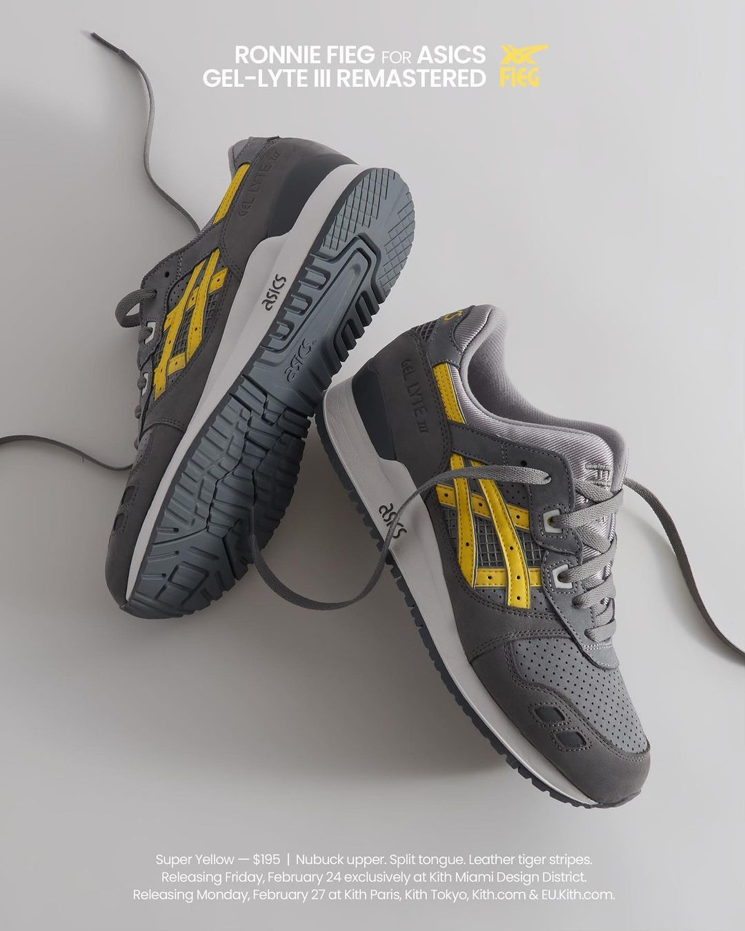 Kith Ronnie Fieg for ASICS GEL-LYTE III Remastered - Super Yellow