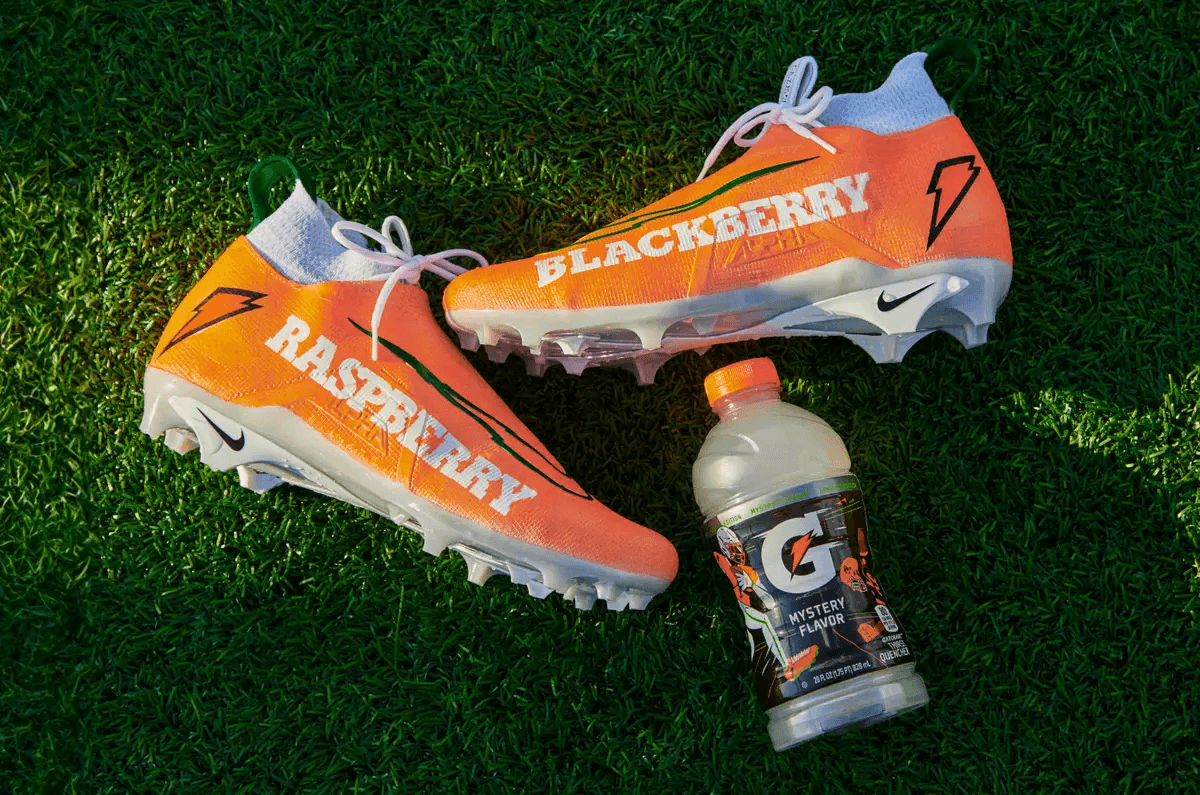 Shedur Sanders Wears Custom Cleats By Mache To Roll Out Gatorade's Newest Flavor