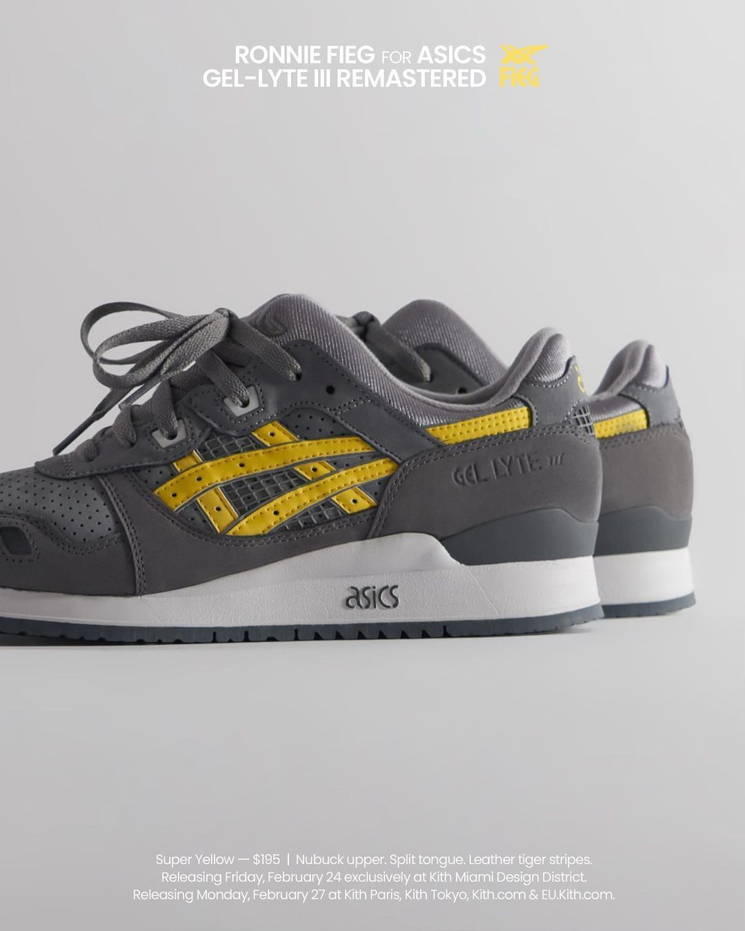 Kith Ronnie Fieg for ASICS GEL-LYTE III Remastered - Super Yellow