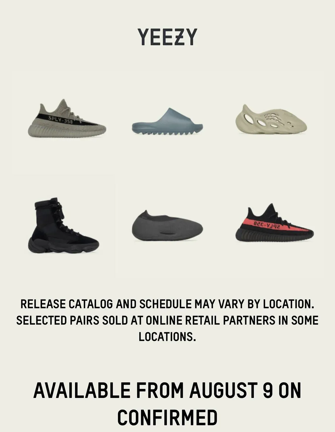 Adidas yeezy release online sale