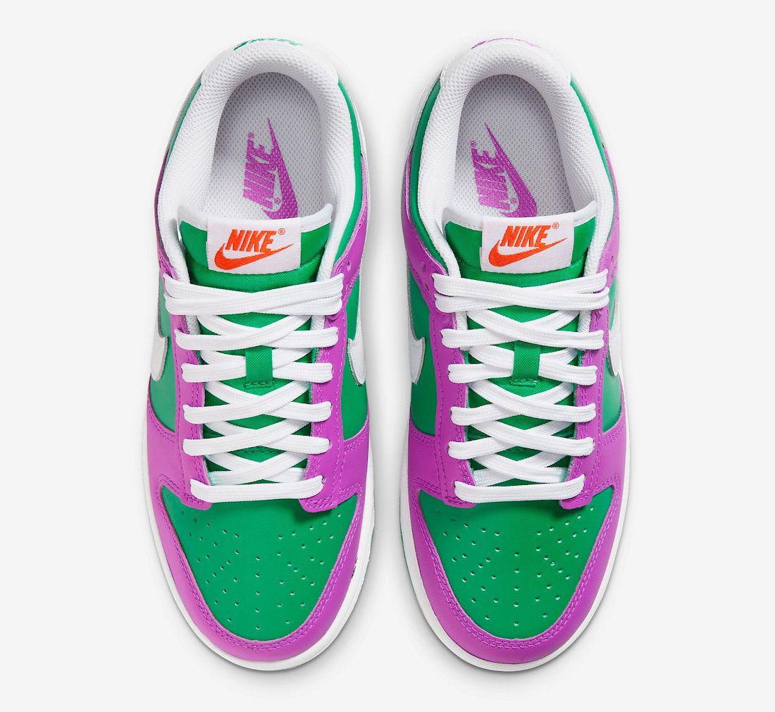 Nike Dunk Low Stadium Green White Fuchsia 