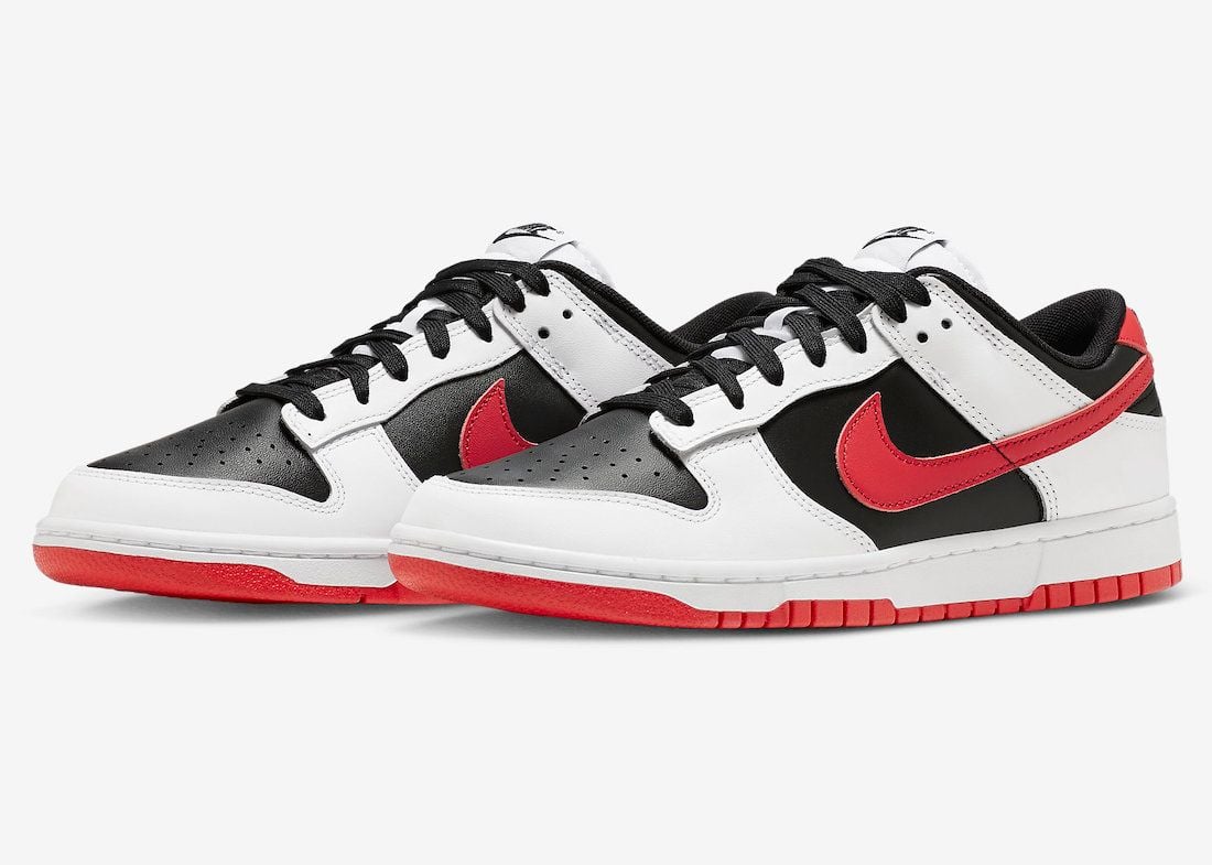 Nike Dunk Low White University Red Black F D9762 061 Release Date 4